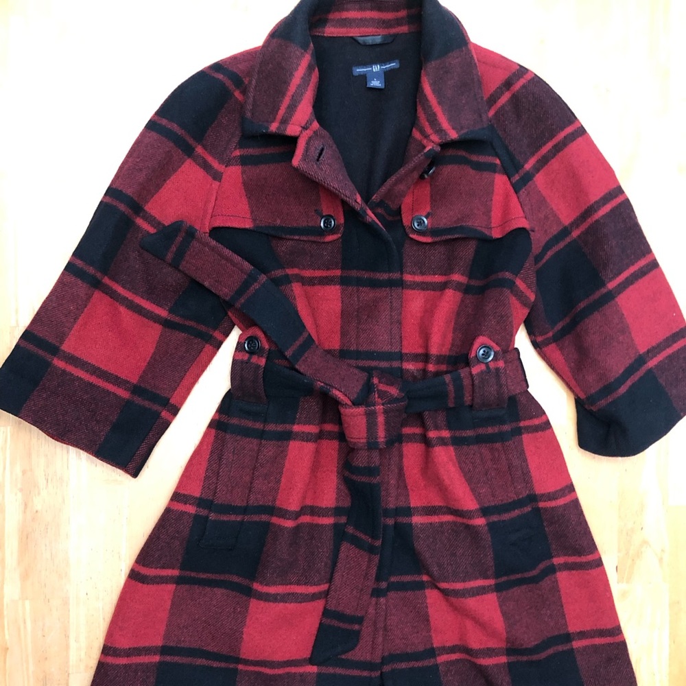 ‼️ 4/$20 SALE‼️ Gap Wool Buffalo Print Coat